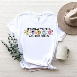 all feelings are okay emoji shirt, emotions shirt, mental health shirt, awareness shirt, anxiety shirt, adhd shirt, adhd