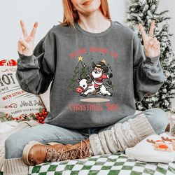 buckin' around the christmas tree sweatshirt, christmas rodeo cowboy santa claus shirt, western christmas shirt, cowboy