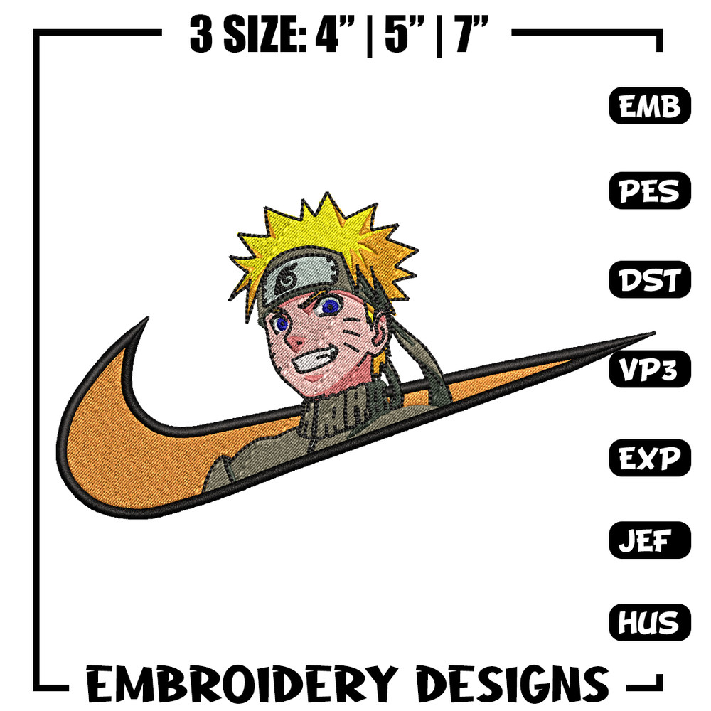 Naruto smile Nike Nike embroidery design, Naruto embroidery, Nike design, anime design, anime shirt, Digital download.jpg