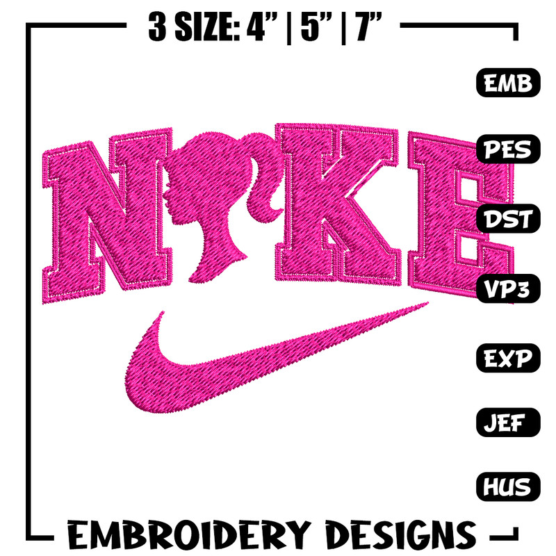 Nike barbie Embroidery design, logo Embroidery, Embroidery File, logo design, logo shirt, Digital download..jpg