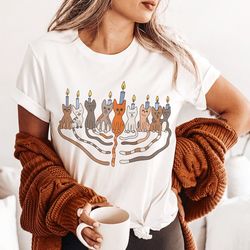 funny hanukkah shirt cat menorah hanukkah menorah shirt meowzel hannukah sweater hannukah sweatshirt chanukah sweater je