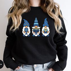 hanukkah gnomes tshirt, gnome gift sweatshirt, dreidel graphic t shirt, jewish hanukkah kids toddler boys girls tee, cha