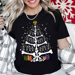 radiology christmas shirt, skeleton christmas tree sweater, xray tech sweatshirt, rad shirt, radiologist christmas tee,