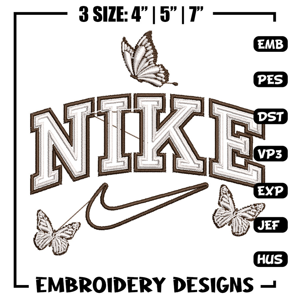 Nike butterfly embroidery design, logo embroidery, logo design, logo shirt, digital download.jpg