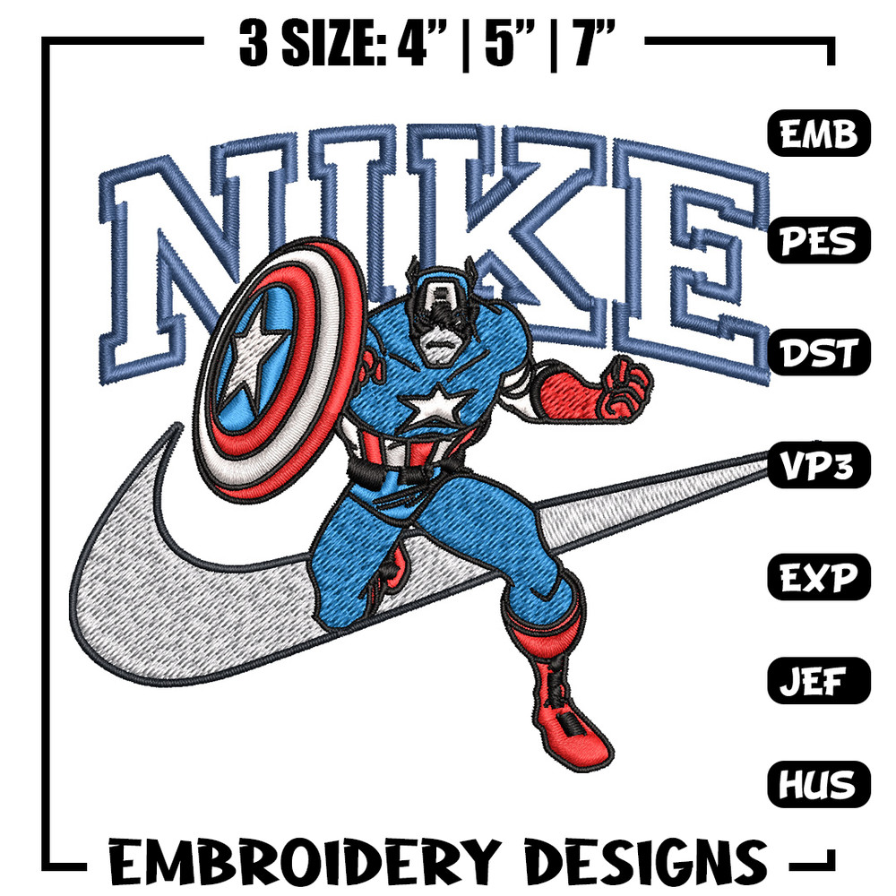 Nike captain america Embroidery Design, Brand Embroidery, Nike Embroidery, Embroidery File, Logo shirt, Digital download.jpg