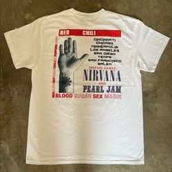 tshirt band red hot chili peppers tour 1991