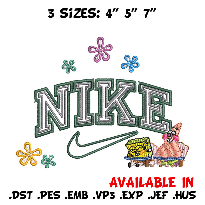 Nike spongebob embroidery design, Spongebob embroidery, Nike design, Embroidery shirt, Embroidery file,Digital download.jpg