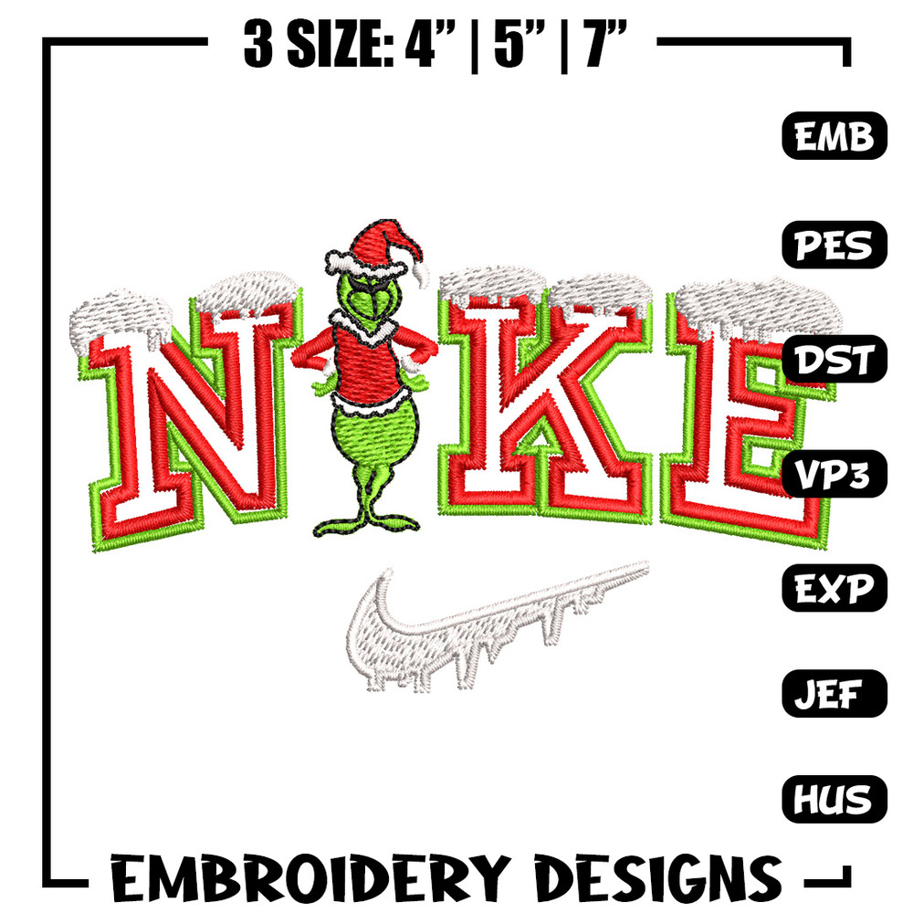 Nike chrismas embroidery design, Chrismas embroidery, Nike design, Embroidery shirt, Embroidery file, Digital download.jpg