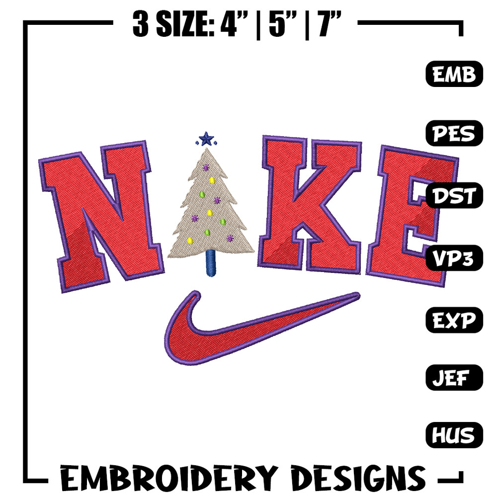 Nike christmas embroidery design, Logo embroidery, Nike design, Embroidery file, logo shirt, Instant download.jpg