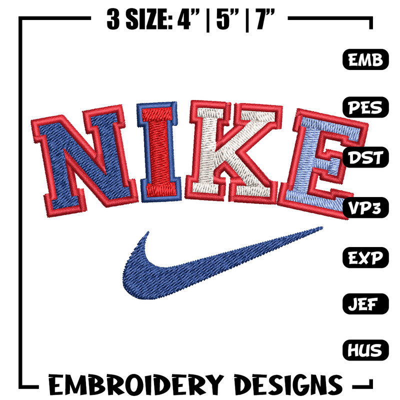 Nike color Embroidery Design, Brand Embroidery, Nike Embroidery, Embroidery File, Logo shirt, Digital download.jpg