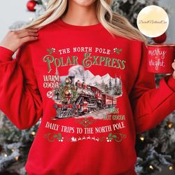 vintage polar express shirt, north pole express shirt, polar ticket shirt, christmas train shirt,christmas shirt,christm