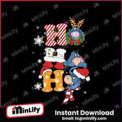 eeyore ho ho ho christmas svg cutting digital file