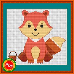 Fox Cross Stitch Pattern | Cross-stitch the Sly Fox Cub