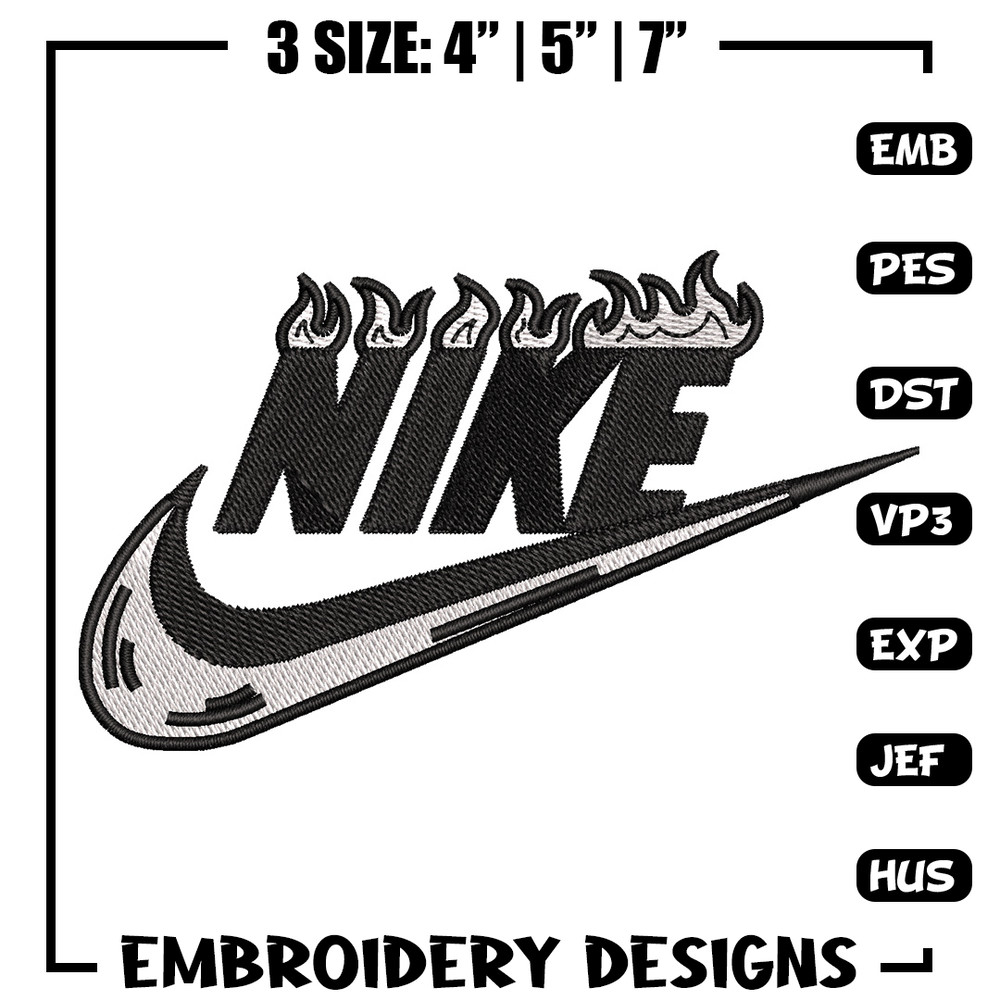 Nike flame embroidery design, Flame embroidery, Nike design, Embroidery shirt, Embroidery file, Digital download.jpg