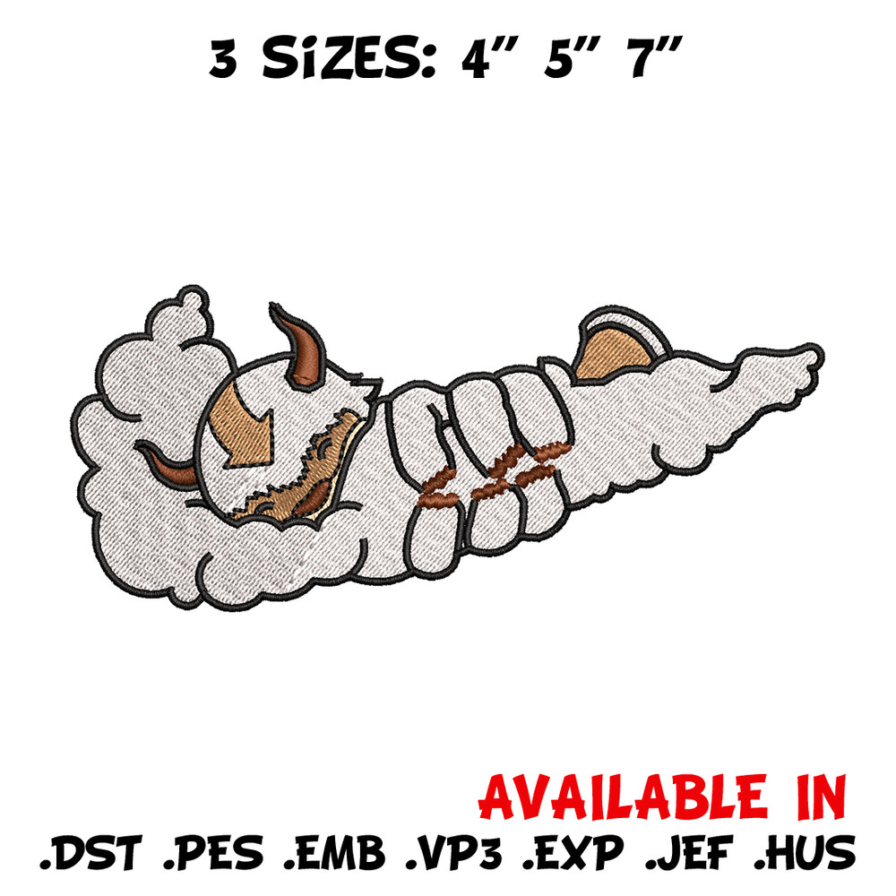 Nike x Appa embroidery design, Avatar cartoon embroidery, Nike design, cartoon design, cartoon shirt, Digital download.jpg
