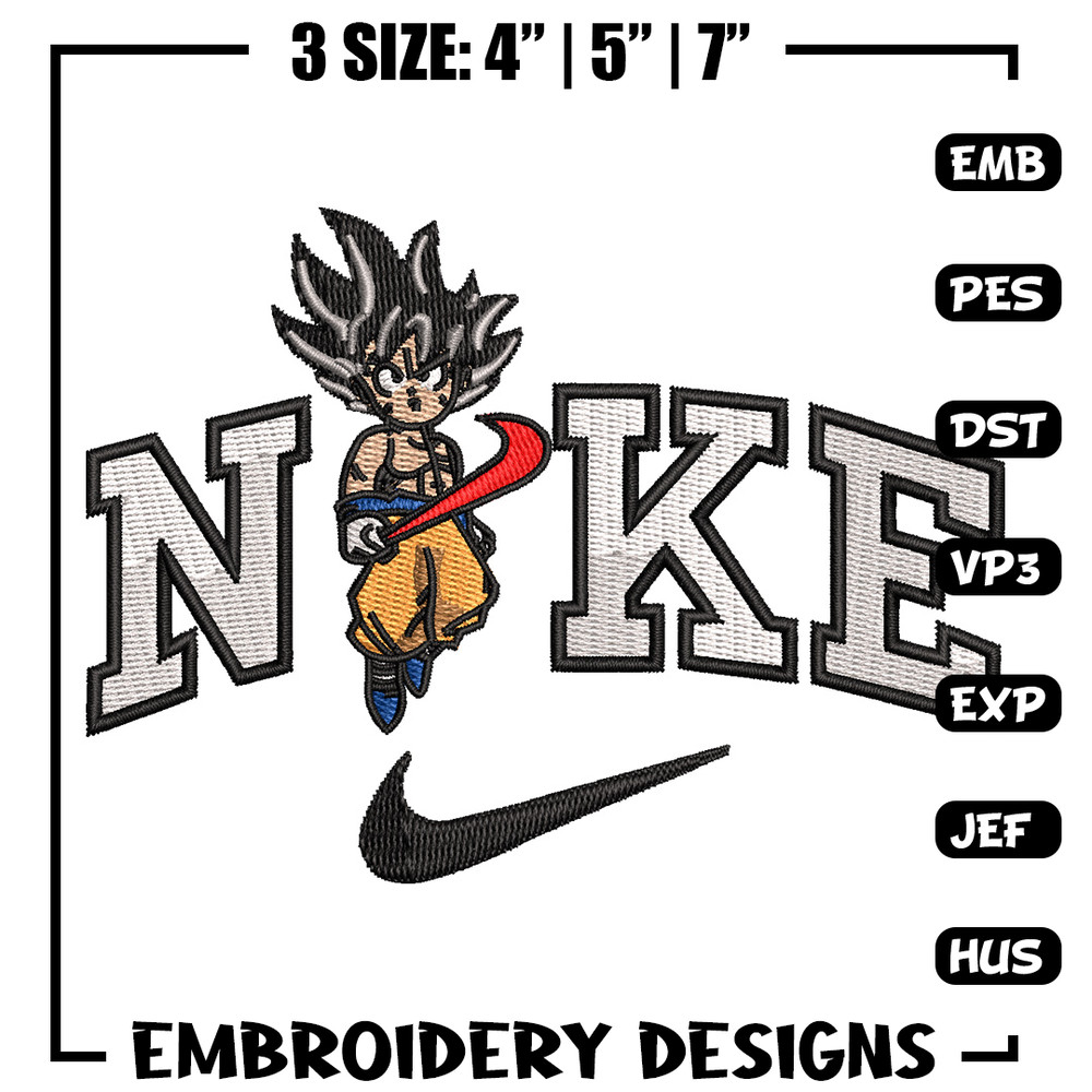 Nike goku embroidery design, Dragonball embroidery, Nike design, Embroidery shirt, Embroidery file, Digital download.jpg
