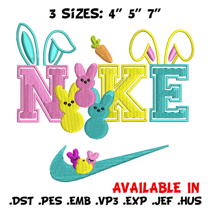Nike x bunny cute embroidery design, Bunny embroidery, Nike design, Embroidery shirt, Embroidery file, Digital download.jpg
