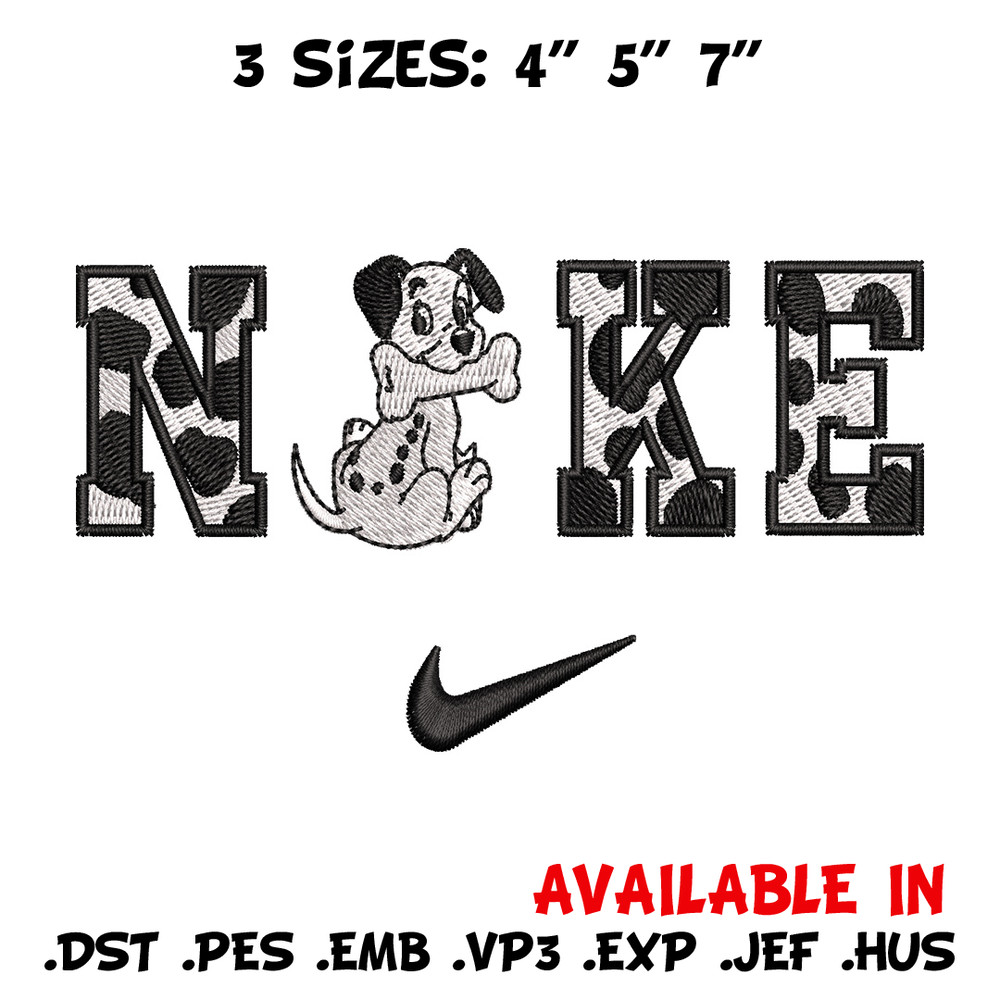 Nike x Dalmatian embroidery design, Dalmatian embroidery, Nike design,Embroidery shirt, Embroidery file,Digital download.jpg