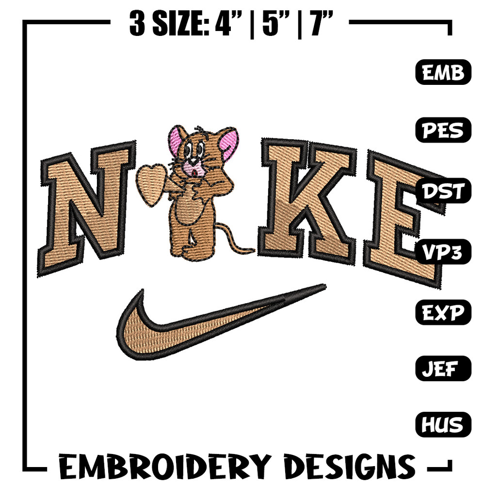 Nike jerry embroidery design, Jerry embroidery, Nike design, Embroidery shirt, Embroidery file, Digital download.jpg