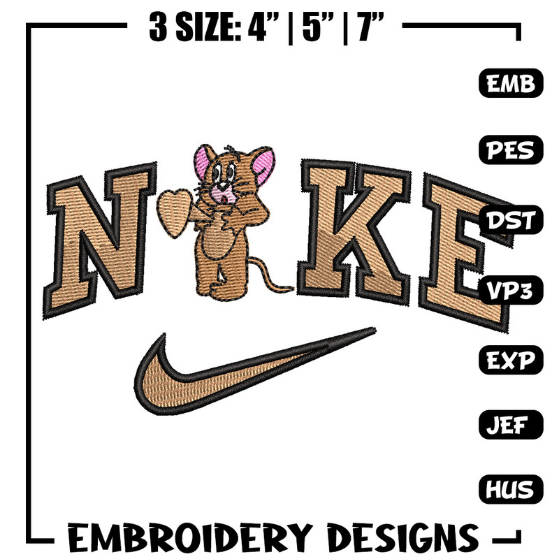 Nike jerry embroidery design, Jerry embroidery, Nike design, Embroidery shirt, Embroidery file, Digital download.jpg