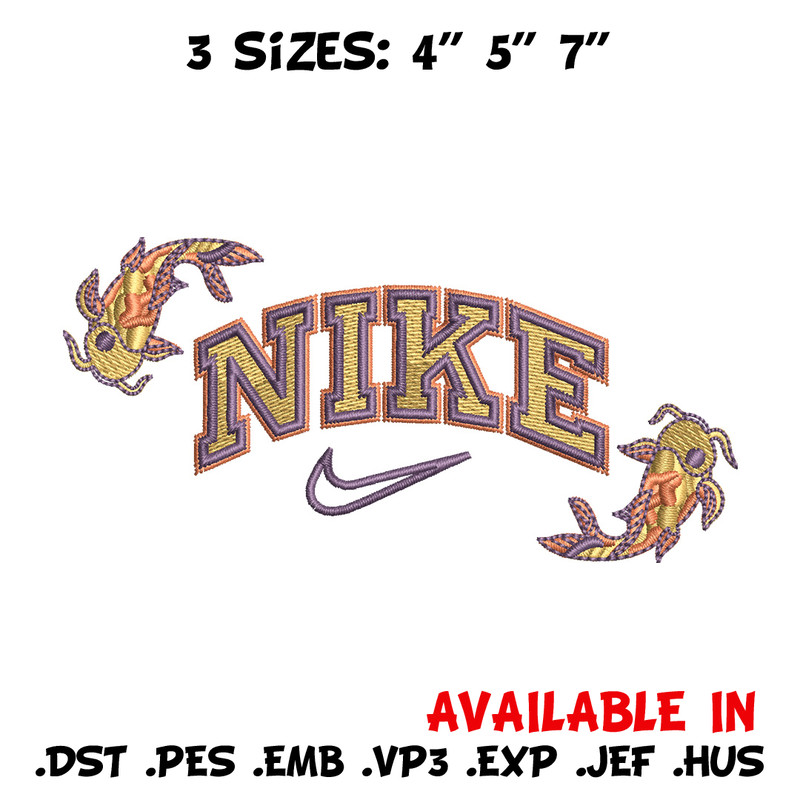 Nike x fish embroidery design, Fish embroidery, Nike design, Embroidery shirt, Embroidery file,Digital download.jpg
