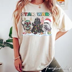 disney star wars christmas shirt, mandalorian christmas, darth vader christmas, retro christmas shirt, disney christmas