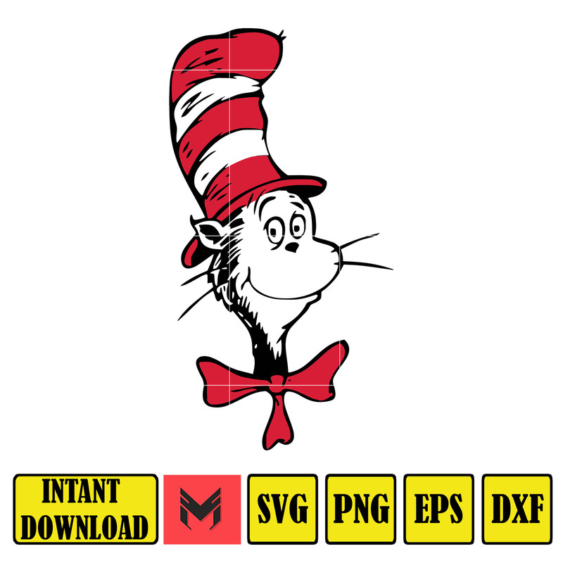 Dr Seuss Svg, Cat In The Hat SVG, Dr Seuss Hat SVG, Green Eggs And Ham Svg, Dr Seuss for Teachers Svg, Cricut, Thing Svg (20).jpg