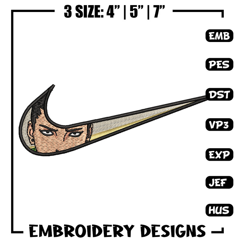 Nike shikamaru embroidery design, Naruto embroidery, Nike design, Embroidery shirt, Embroidery file, Digital download.jpg