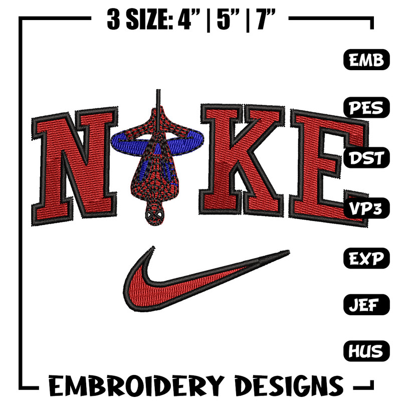 Nike spiderman embroidery design, Spiderman embroidery, Nike design, Embroidery shirt, Embroidery file, Digital download.jpg