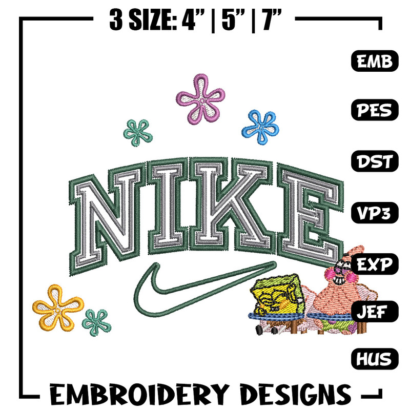 Nike spongebob embroidery design, Spongebob embroidery, Nike design, Embroidery shirt, Embroidery file,Digital download.jpg
