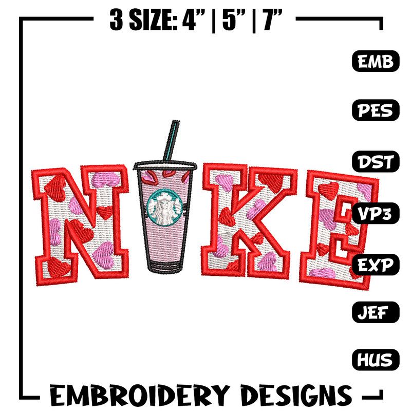 Nike starbuck embroidery design, Starbuck embroidery, Nike design, Embroidery shirt, Embroidery file,Digital download.jpg