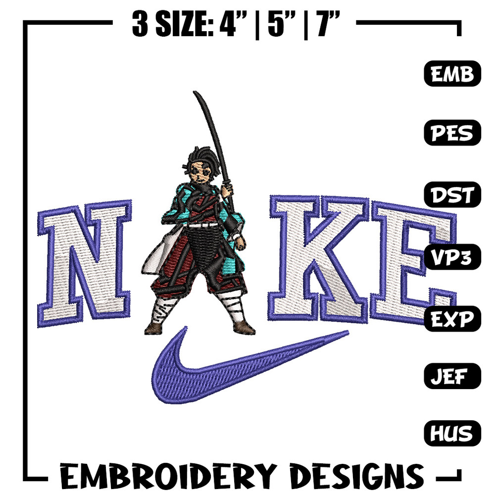 Nike tanjiro embroidery design, Tanjiro embroidery, Nike design, Embroidery shirt, Embroidery file, Digital download.jpg