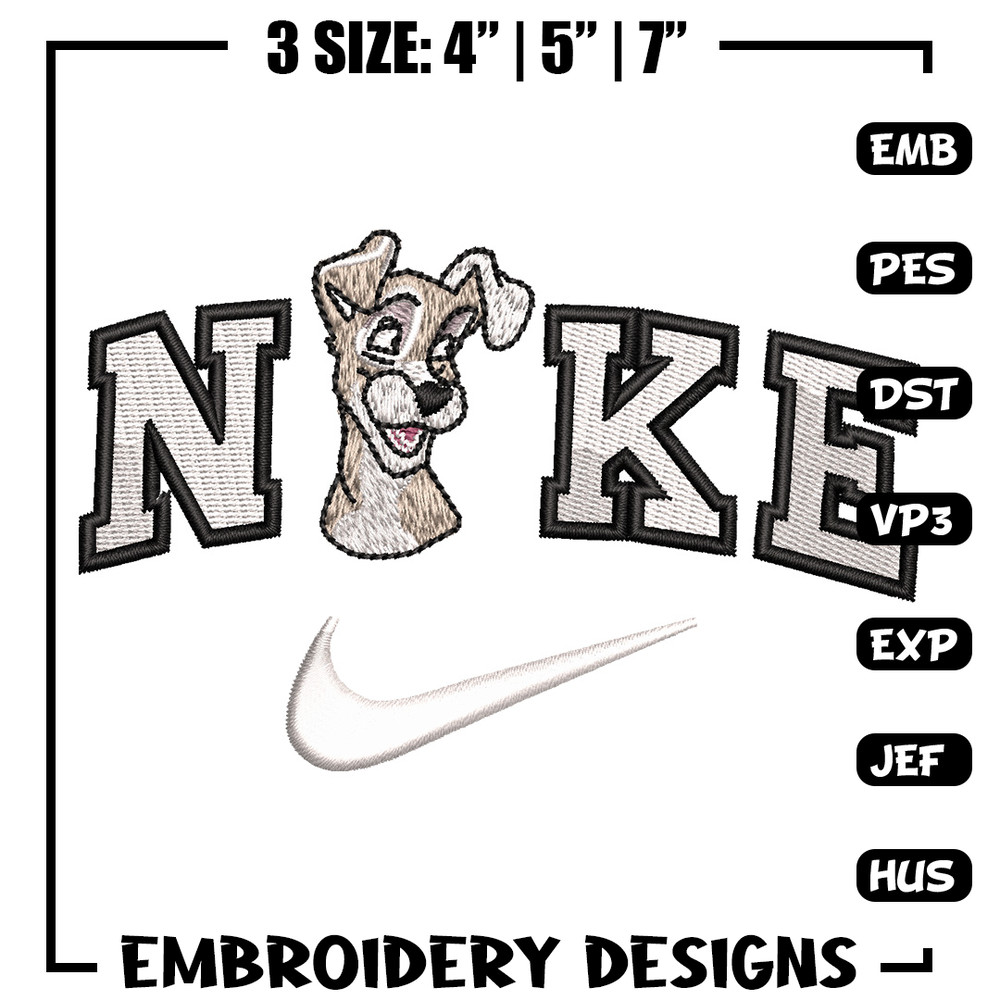 Nike white dog embroidery design, Dog embroidery, Nike design, Embroidery shirt, Embroidery file, Digital download.jpg
