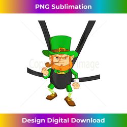 leprechaun in baby carrier shirt funny st paddy's day tee - Sleek Sublimation PNG Download - Ideal for Imaginative Endeavors