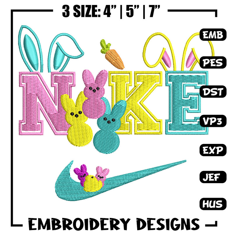Nike x bunny cute embroidery design, Bunny embroidery, Nike design, Embroidery shirt, Embroidery file, Digital download.jpg
