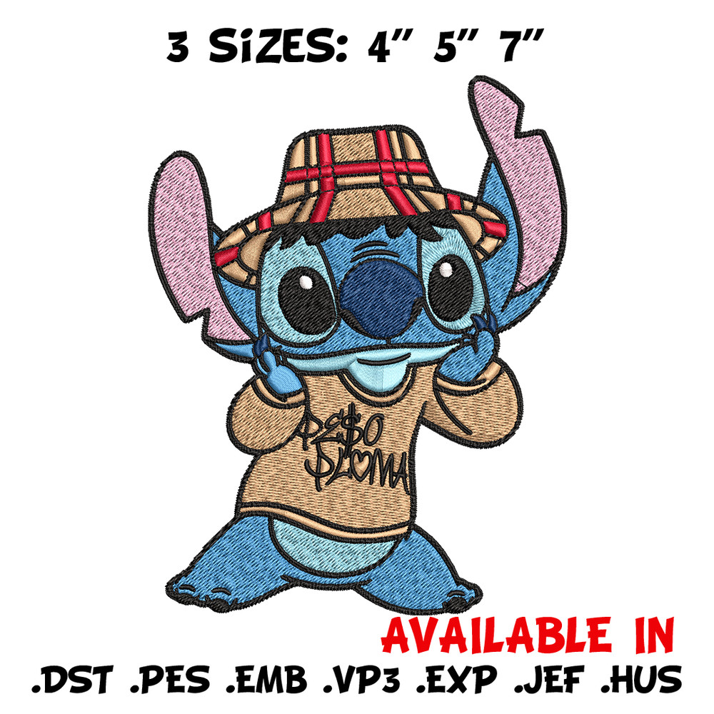 Stitch Peso Pluma Embroidery design, Peso Pluma Stitch Embroidery, cartoon design, Embroidery File, Digital download..jpg