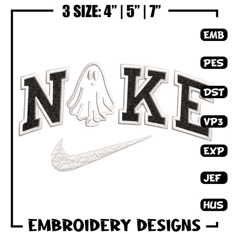 Nike x ghost embroidery design, Ghost embroidery, Nike design, Embroidery shirt, Embroidery file,Digital download.jpg