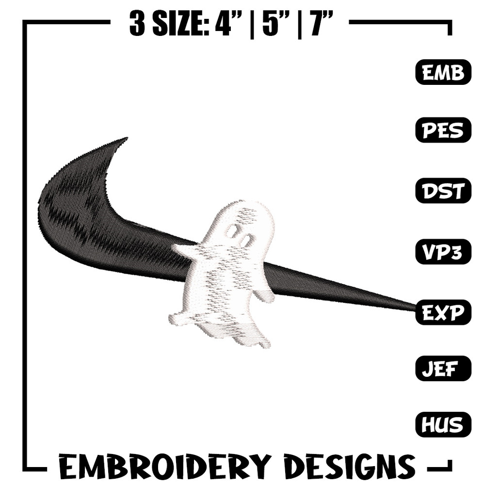 Nike x ghost embroidery design, Horror embroidery, Nike design, Embroidery shirt, Embroidery file,Digital download.jpg