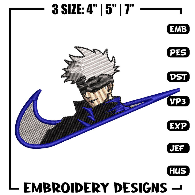 Nike x gojo embroidery design, Jujutsu embroidery, Nike design, Embroidery shirt, Embroidery file,Digital download.jpg