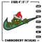 Nike x grinch embroidery design, Chrismas embroidery, Nike design, Embroidery shirt, Embroidery file,Digital download.jpg