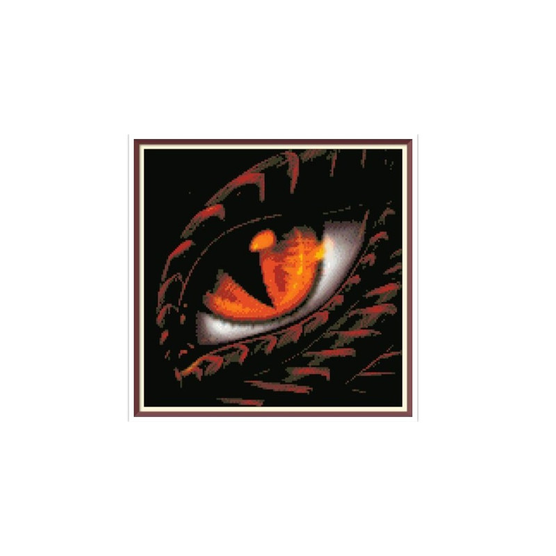 Dragon's Eye - Cross Stitch Pattern - PDF Counted Vintage Cross Stitches Pattern - Dragon Cross Stitch - Year of the Dragon.jpg