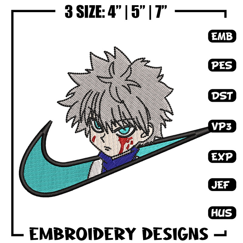 Nike x killua embroidery design, Hxh embroidery, Nike design, Embroidery shirt, Embroidery file,Digital download.jpg