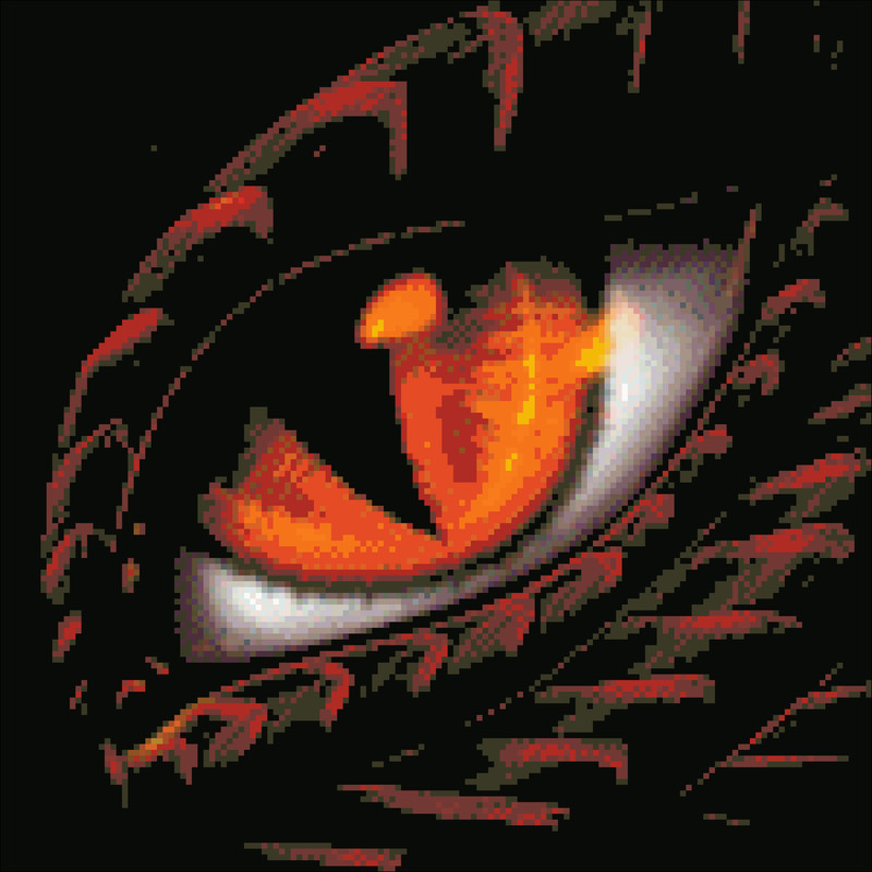 Dragon's Eye - Cross Stitch Pattern - PDF Counted Vintage Cross Stitches Pattern - Dragon Cross Stitch - Year of the Dragon.jpg