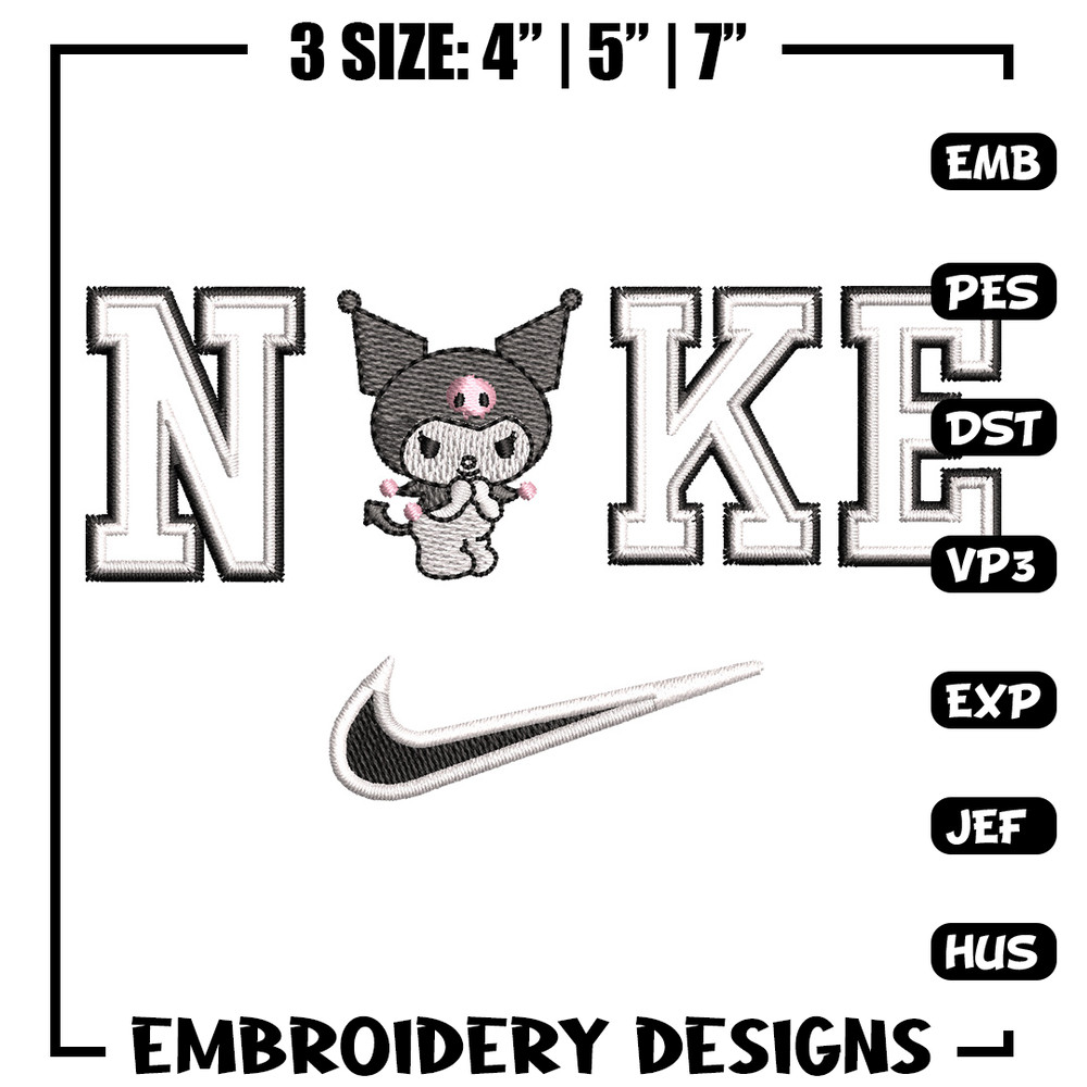 Nike x kuromi embroidery design, Kuromi embroidery, Nike design, Embroidery shirt, Embroidery file,Digital download.jpg