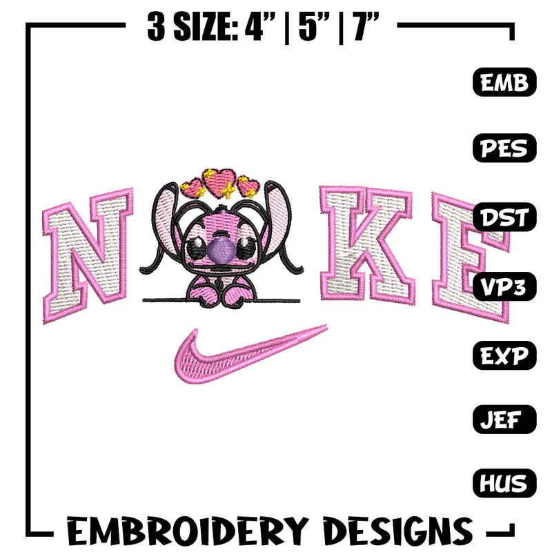 Nike x pink stitch embroidery design, Stitch embroidery, Nike design, Embroidery file,Embroidery shirt, Digital download.jpg