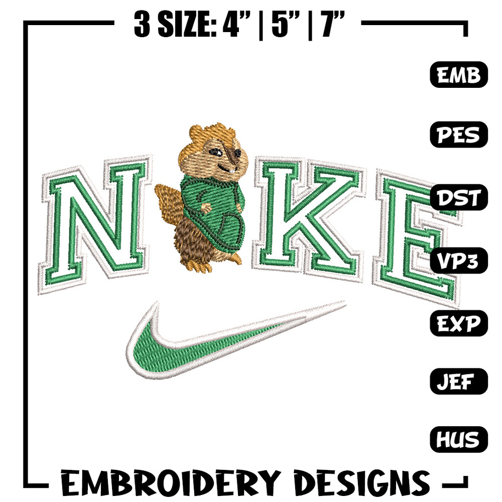 Nike x squirrel embroidery design, squirrel embroidery, Nike design, Embroidery shirt, Embroidery file,Digital download.jpg
