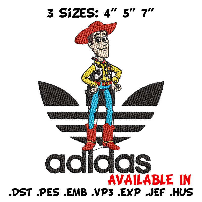 Woody adidas Embroidery Design, Adidas Embroidery, Embroidery File, Brand Embroidery, Logo shirt, Digital download.jpg