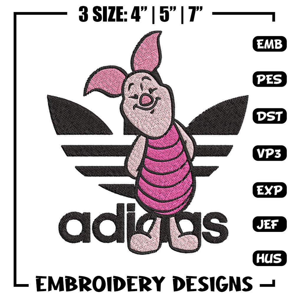 Piglet adidas Embroidery Design, Adidas Embroidery, Brand Embroidery, Embroidery File,Logo shirt,Digital download.jpg