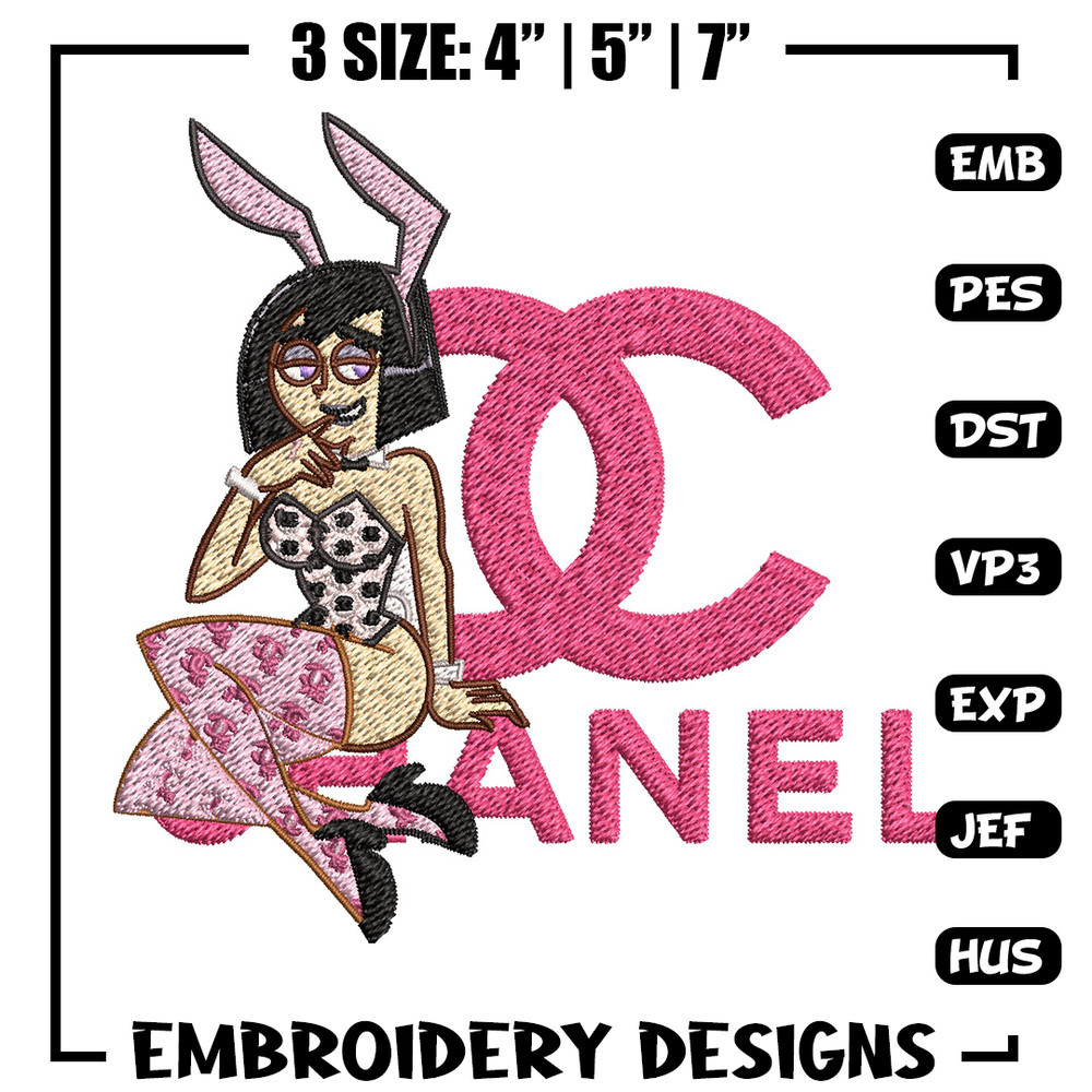Pink bunny girl Embroidery Design, Gucci Embroidery, Brand Embroidery, Embroidery File, Logo shirt, Digital download.jpg