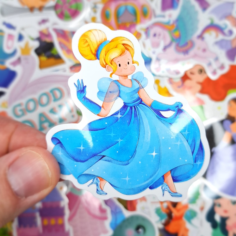 PrincessStickersPackCartoonStickersElfstickersFairyTaleStickersFunnyStickersLaptopStick
